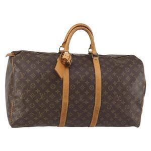 LOUIS VUITTON Monogram Keepall 55 Boston Bag M41424 LV Auth 145318